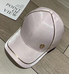 Korean version of the new designer satin shade baseball leisure M logo hat female golf hip hop hat high quality mercerized fashion6984821