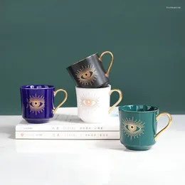 Mugs High-end Hand-painted Coffee Cups Teacups Blue-eyed Gift Boxes Devil's Eyesv Mark Ceramic