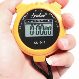 Portable Handheld Sports Stop Watch Digital Display Fitness Timer Counter 4colors For Sports Stopwatch Chronograph Professional 240430