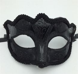 Black Venice Masks Masquerade Party Mask Christmas Gift Mardi Gras Man Costume Sexy lace Fringed Gilter Woman Dance Mask G563274y4573605