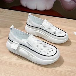 Casual Shoes Sports Woman Summer 2024 In Slip-on Sneakers Fashion Hollow Breathable Loafers Women Running Footwear