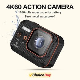 CERASTES Action Camera 4K60FPS With Remote Control Screen Waterproof Sport Camera drive recorder Sports Camera Helmet Action Cam 240430