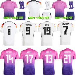 24 25 Germanys HUMMELS GNABRY New models Soccer Jerseys kit KROOS WERNER DRAXLER REUS MULLER GOTZE Football Shirts Kids Fans Kit Home away deutschland