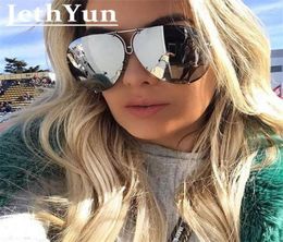 Metal Mirror Vintage Sunglasses Luxury Mens Sun Glasses 90s Big Shades Reflective Sunglasses Women UV40018890146