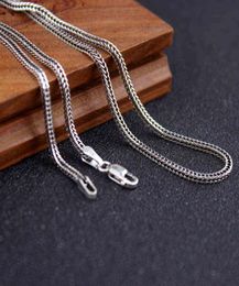 Pure Silver Weave Necklace S925 Sterling Thai Silver Tail Chain Men Women Personalised Retro Chopin Chain Male Jewellery 2201134607993