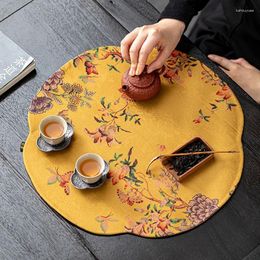 Tea Napkins Chinese Zen Dry Pour Mat Table Heat Proof Pot Tray Tablecloth Single Double-Sided Towel Cloth