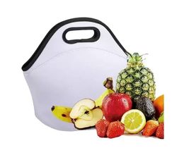 Reusable Sublimation Blanks Neoprene Insulated Lunch Bag Durable Waterproof Washable Lunch Tote Picnic Bags Box Carry Case Handbag3043593