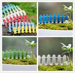 Mini Fence Small Barrier Wooden Resin Miniature Fairy Garden Decorations Miniature Fences for Gardens Tiny Barriers 2515946