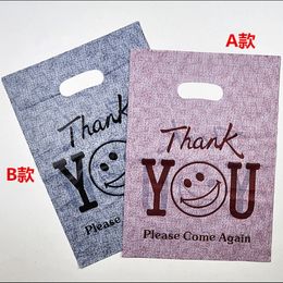 Wholesale-200pcs lot thank you Printed Plastic Recyclable Useful Packaging Bags Shopping Hand Bag Protable Boutique Gift Carrier 286Z