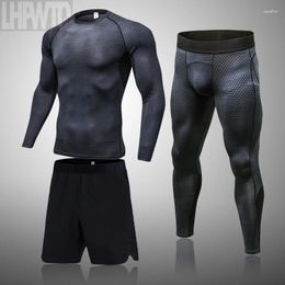 Men's Tracksuits Sports Thermal Underwear Sets Sport Suit Sweat Quick Drying Compression Men Clothing Long Johns