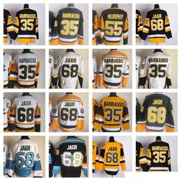 1967-1999 Movie Retro CCM Hockey Jersey Embroidery 68 Jaromir Jagr 35 Tom Barrasso Vintage Jerseys