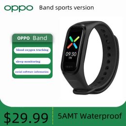 Wristbands Factory Original OPPO Band 1.1Inch AMOLED Display 100MAH Long Battery Life Bluetooth 5.0 5AMT Waterproof For Android IOS