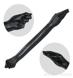 Super Long Fist Dildo 65cm Big Fisting Black Double Ended sexy Toys For Woman Lesbian Conslador Huge Anal Penis3543100