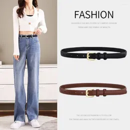 Belts Sweet Leather Belt Women Casual Versatile Luxury Design Waist Strap Jeans