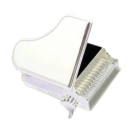 Jewellery Pouches Piano Shape Box Exquisite Rings Desktop Decor Display Case Storage For Wedding Brithday Gift Engagement Girls Women