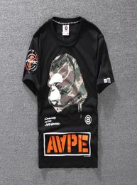 fashion Casual Tshirt Mens Clothing Designer Shirt Black White Orange Size SXXL Cotton Blend Crew Neck Short Sleeve Cartoon Prin8580391