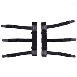 Belts 2Pcs/Set Mens Shirt Stays Elastic Leg Suspenders Plastic Non-slip Locking Clamps Dropship