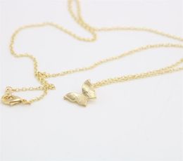 Fashion butterfly Pendant fun animal shapes Gold silver plated Necklace for women gift Whole5179777