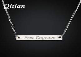 Bar Necklace Engraved in Stainless Steel Personalized Name Necklace Nameplate Custom Made with Any Name4055355