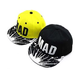 Ball Caps Doitbest 2-8 Summer Childrens Baseball Hat Boys and Girls Crazy Letter Automatic Snapshots Adjustable Childrens Hip Hop Hat Sun Hat T240429
