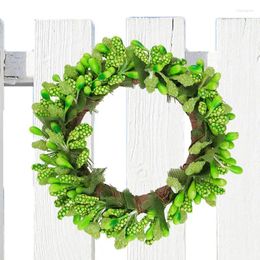 Decorative Flowers Eucalyptus Candle Ring Artificial Wreath Rustic Country Theme Decor Multifunctional Garland Ornaments For