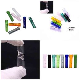 Mini Glass Filter Tips flat Round mouthpiece 30mm 35mm Smoking Accessories for Dry Herb Tobacco Cigarette Holder Thick Pyrex Water bong oil rigs hookahs