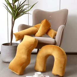 Pillow Mustard Yellow Knotted Large Soft Long Shape Pillows For Bed Sofa Adjustable Bendable Nordic Style Cute