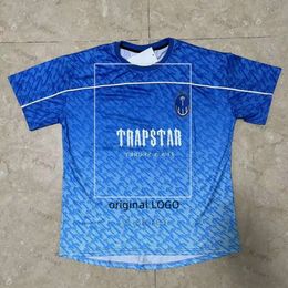 Trapstar T-Shirt Tiger Takip Mektubu İşlemeli Kısa Kollu İngiltere Drill London Gömlek ve Şort Set Merkezi CEE Aynı Stil Spor Giyim 4789