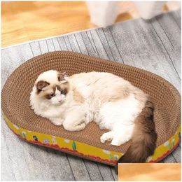 Cat Furniture & Scratchers Scratching Pads Bed Board Scratch For Sharpen Nails Scraper Claw Toys Chair Sofa Protector Wear-Resistant D Dhev9