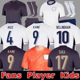 24 25Euro Cup EnglandS jersey BELLINGHAM 2024 home away Soccer Jerseys RICE SAKA FODEN RASHFORD STERLING STONES GREALISH KANE Men Kids fans player Football Shirt kit