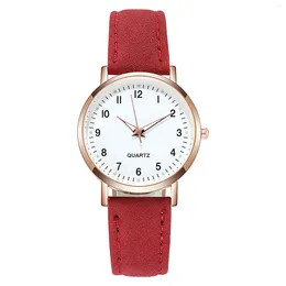 Wristwatches Ladies Diamond-Studded Luminous Retro Female Watch Belt Quartz Leather Strap Montres Femmes Kol Saati