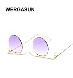 Sunglasses WERGASUN Classic Small Frame Round WomenMen Brand Designer Alloy Mirror Sun Glasses Vintage Modis Oculos Uv40018118800