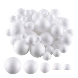 Beads 3Cm 4Cm 5Cm White Modelling Polystyrene Styrofoam Foam Ball Decoration Supplies Decorative Balls Filler Mini Drop Delivery Hom Dhes6