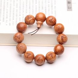 Strand Primary Colour Myanmar Huanghua Pear Huanghuali Wood Buddha Beads Men's20mm Rosewood Bracelet
