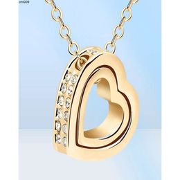 Pendant Necklaces Heart Necklace Women Silver Gold Plated Designer Jewellery Crystal Pendants Jewellery Day