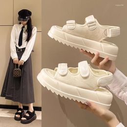 Dress Shoes French Thick Sole Summer Outwear Style With Skirt 2024 Versatile Fairy Little Fragrance Roman Sandals