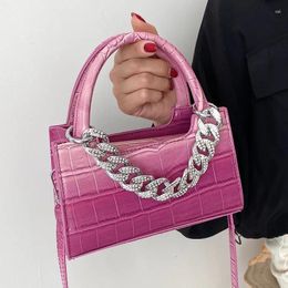 Shoulder Bags Brand For Women 2024 Diamond Chain Handbags And Purse High Quality Clutches Fashion Crossbody Bag Female Bolos