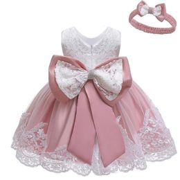 Fashion Princess Dress for Baby Girls Costume 1st Birthday Party Kids Lace Vestidos 024Months 240428