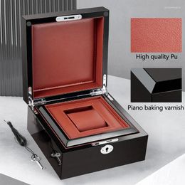 Watch Boxes Free Customised Logo On Inside Of Flip Box Display Case Luxury Gift High Grade Wood Baking Varnish Shadowboxes