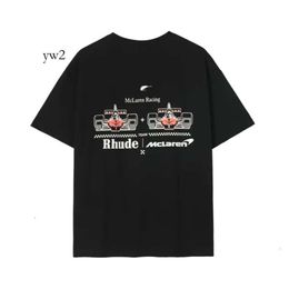 rhude shirt designer t shirt mens tshirt Fashion Loose short sleeve mens summer clothes vintage shirts women mens t shirts US size S-XL High quality 2512