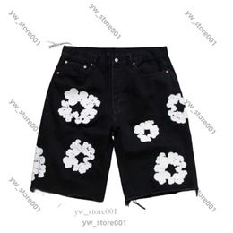 teers shorts denim shorts Shorts Jean Flower Printed Shortpants Slim Mens Light Blue Shorts Wreath Light Wash Jeans denim teara Kapok Flower shorts 6285