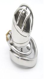 Belt Stainless Steel Bondage Sex Toys Metal Cock Cage Devices For Men Gay Adult SM Sex Products with Anti-off Ring3603023