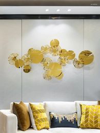 Decorative Figurines Living Room Dining Lotus Leaf Three-Dimensional Pendant Painting For Hallway Wall