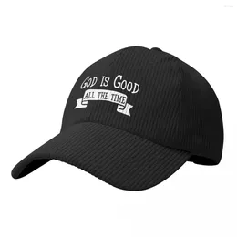 Ball Caps God Is Good All The Time Christian Design Corduroy Baseball Cap Hat Sun For Children Male Women's