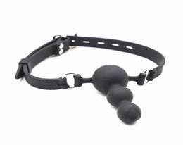 silicone dildo gag mouth torture bite bdsm gags stopper bondage play fetish fantasies oral sex toys for her black GN2224001026268953