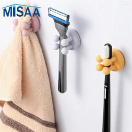 Kitchen Storage Razor Hook Easy To Use Strong Load Bearing Walls Paste Bathroom Accessories Up Silicone Toothbrush Holder