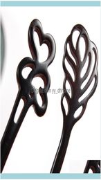 Jewelry Jewelrynatural Wooden Ebony Hair Sticks Straight Hairpin Chopsticks Aessories For Bridal Wedding Girls Women Bun Clips Bar9329722