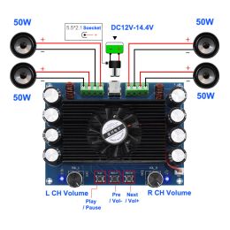 Amplifiers 4*50W TDA7850 Audio Power Amplifier Board 4 Channel Subwoofer Car Stereo Home Theater Amplifiers