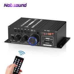 Amplifier AK380 Mini Bluetooth 5.0 Digital Amplifier Stereo Receiver Home/Car/Marine Audio Amp SD/USB Music Player