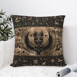 Pillow Black Goddess Bastet Cojines Throw Case Ancient Egypt Egyptian Greek Home Sofa Chair Print Decorative Coussin